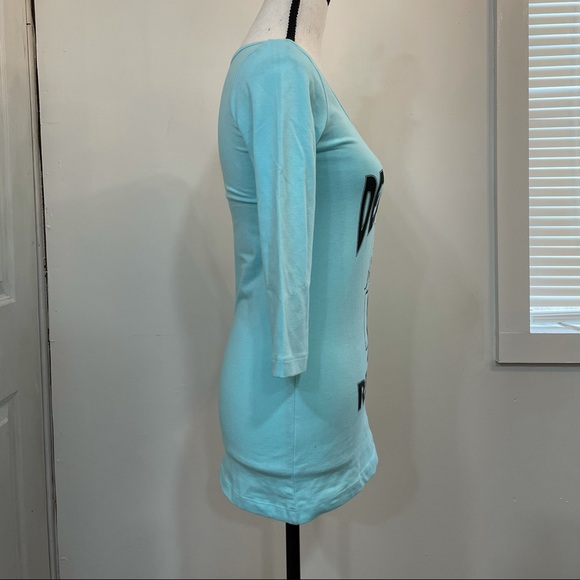 Jennifer Adams Death Row Records Square Neckline Top Color Baby Blue. Size S - Picture 7 of 9